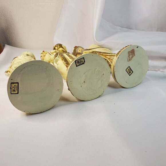 VTG Wolin Japan Three Wise Men Figurine Set 10" Tall Paper Mache Christmas Decor - Picture 7 of 16